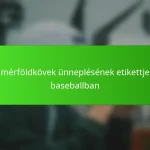 A mérföldkövek ünneplésének etikettje a baseballban