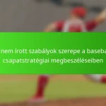 A nem írott szabályok szerepe a baseball csapatstratégiai megbeszéléseiben